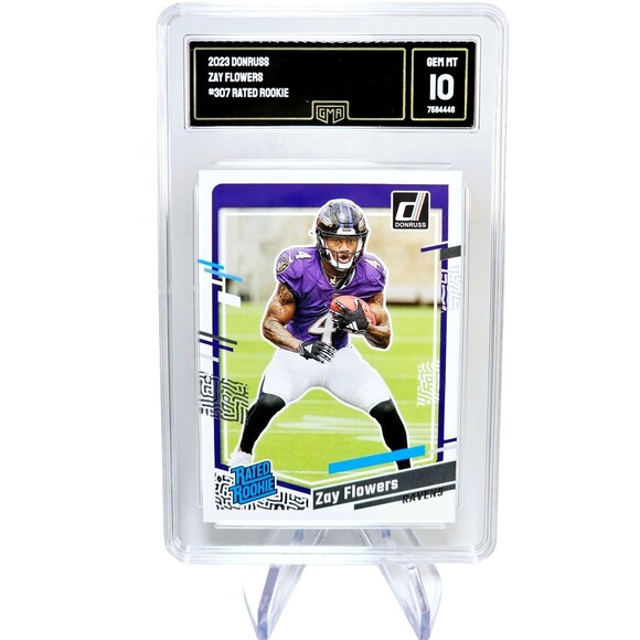 Zay Flowers #307 Panini Donruss Rated Rookie GEM MINT 10 Ravens 2023 - Picture 1 of 4